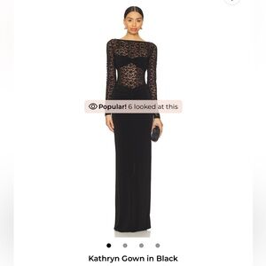 Lovers + Friends Black Kathryn Gown